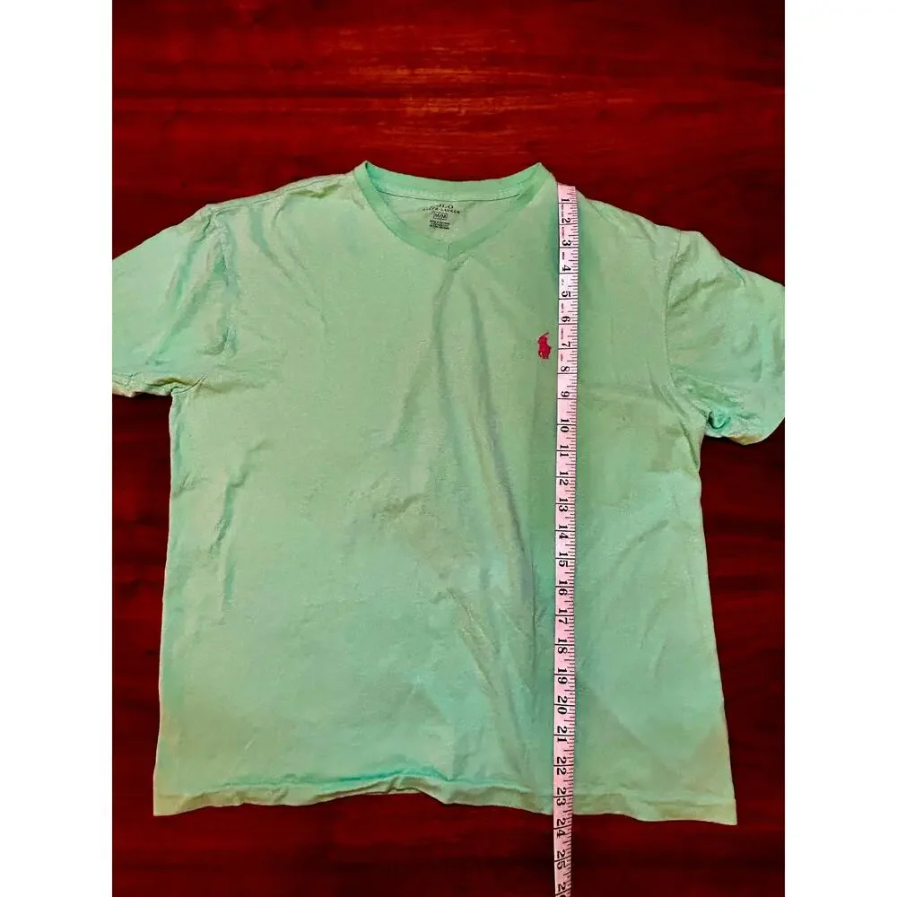 Aqua Polo Ralph Lauren‎ Classic Fit V-Neck T-Shirt | 100% Cotton - (Men's M)
